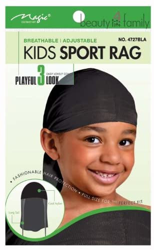Kids sports Durag - black
